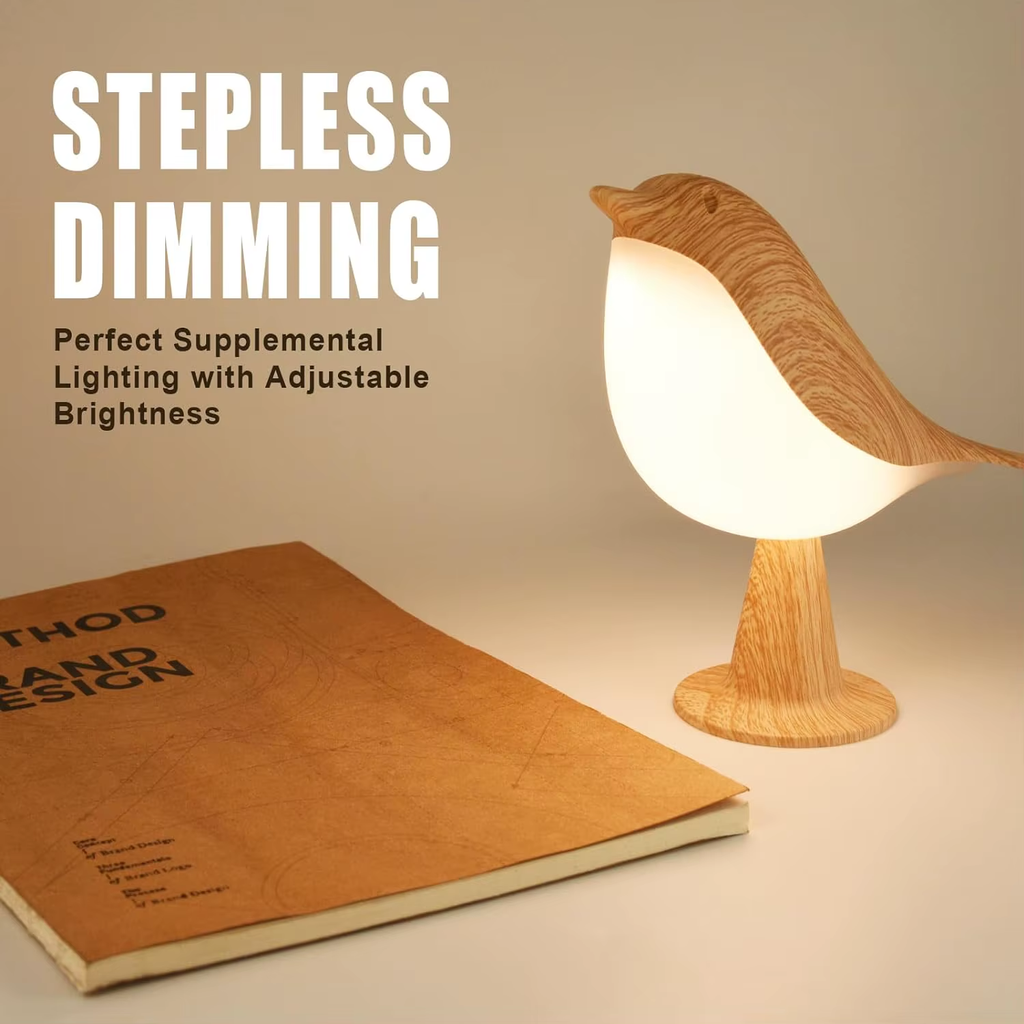 LUMIBIRD Vogel-Tischlampe mit stufenlosem Dimmen